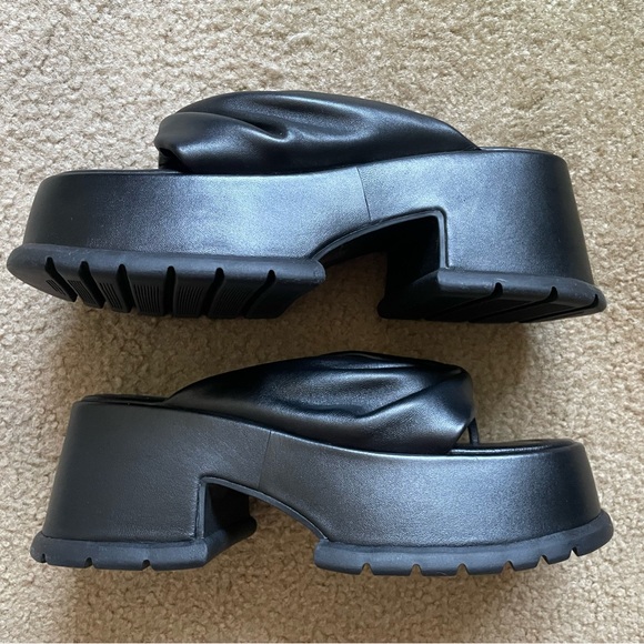 Brandon Blackwood Shoes - Brandon Blackwood Black Montego Platform Sandal